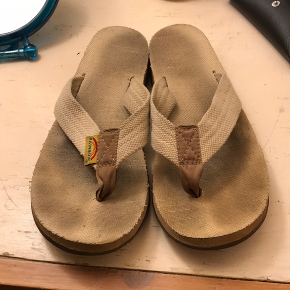 Rainbow Shoes - White canvas rainbows